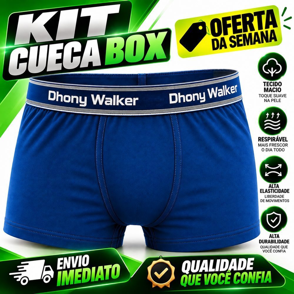 Kit Cueca Boxer Masculina Adulto Microfibra Confortável Cores Sortidas Alta Elasticidade Forro 100% Algodão Uso Diário