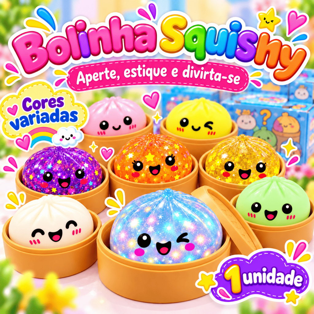 Brinquedo Squishy Dumpling Grande Pão Bao Chinês Macio Anti Estresse