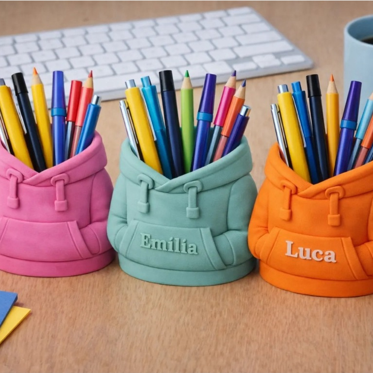 Porta-Caneta Personalizado com Nome Decoração Criativa para Escritório e Estudo NOME PERSONALIZADO