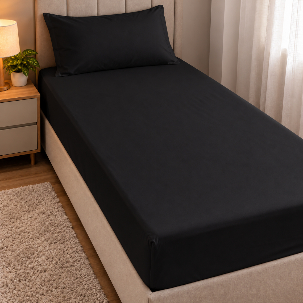Lençol Solteiro com Elástico Avulso Micropercal 100% Poliéster 1,88 x 0,88 x 0,28m