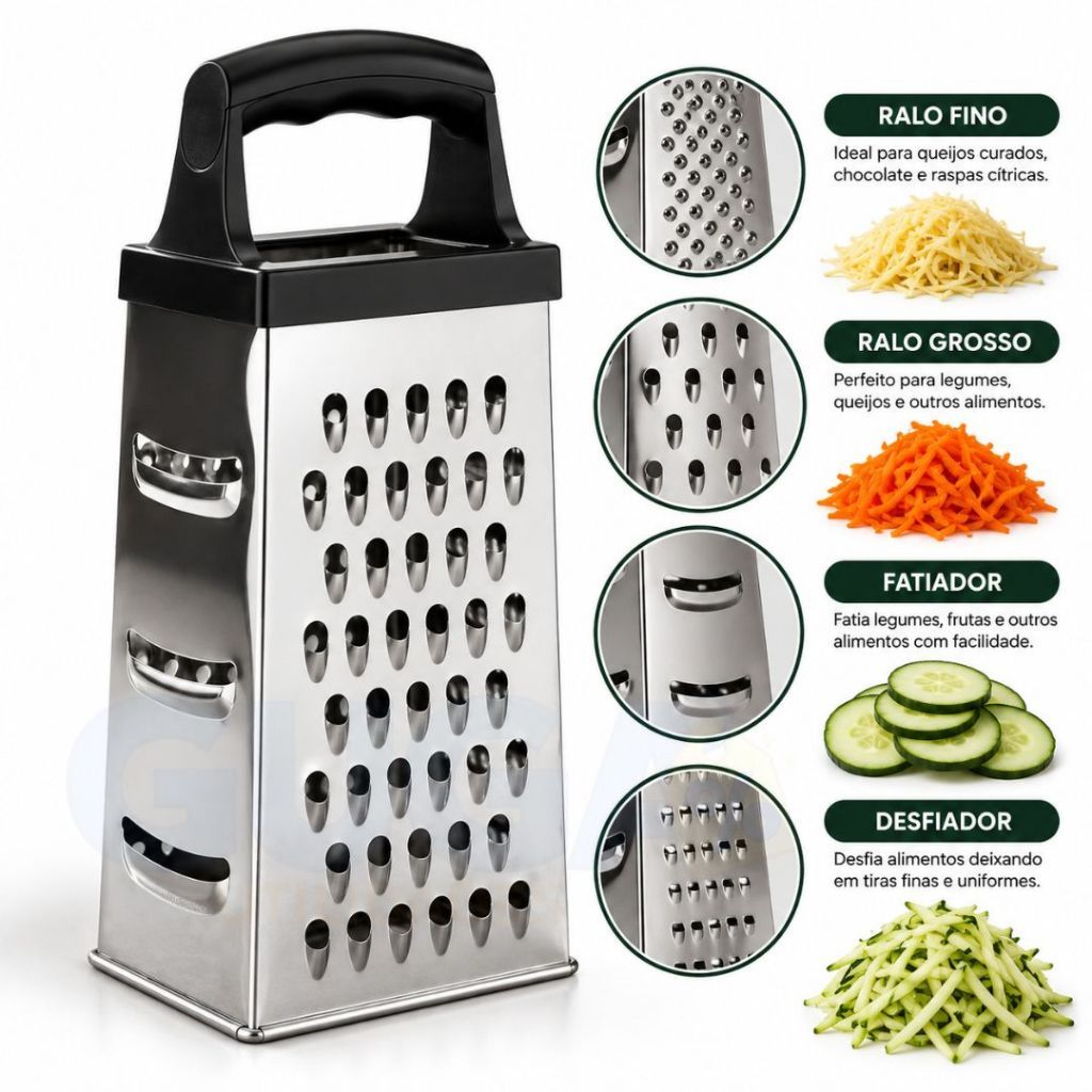 Ralador Grande ou Mini Ralador Ralador de Legumes Cortador de Legumes Fatiador de Legumes Aço Inox