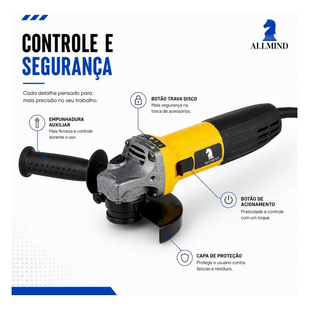 Lixadeira Esmerilhadeira Angular E Furadeira de Impacto 10mm e Maleta de Transporte Com Acessórios · foto 2