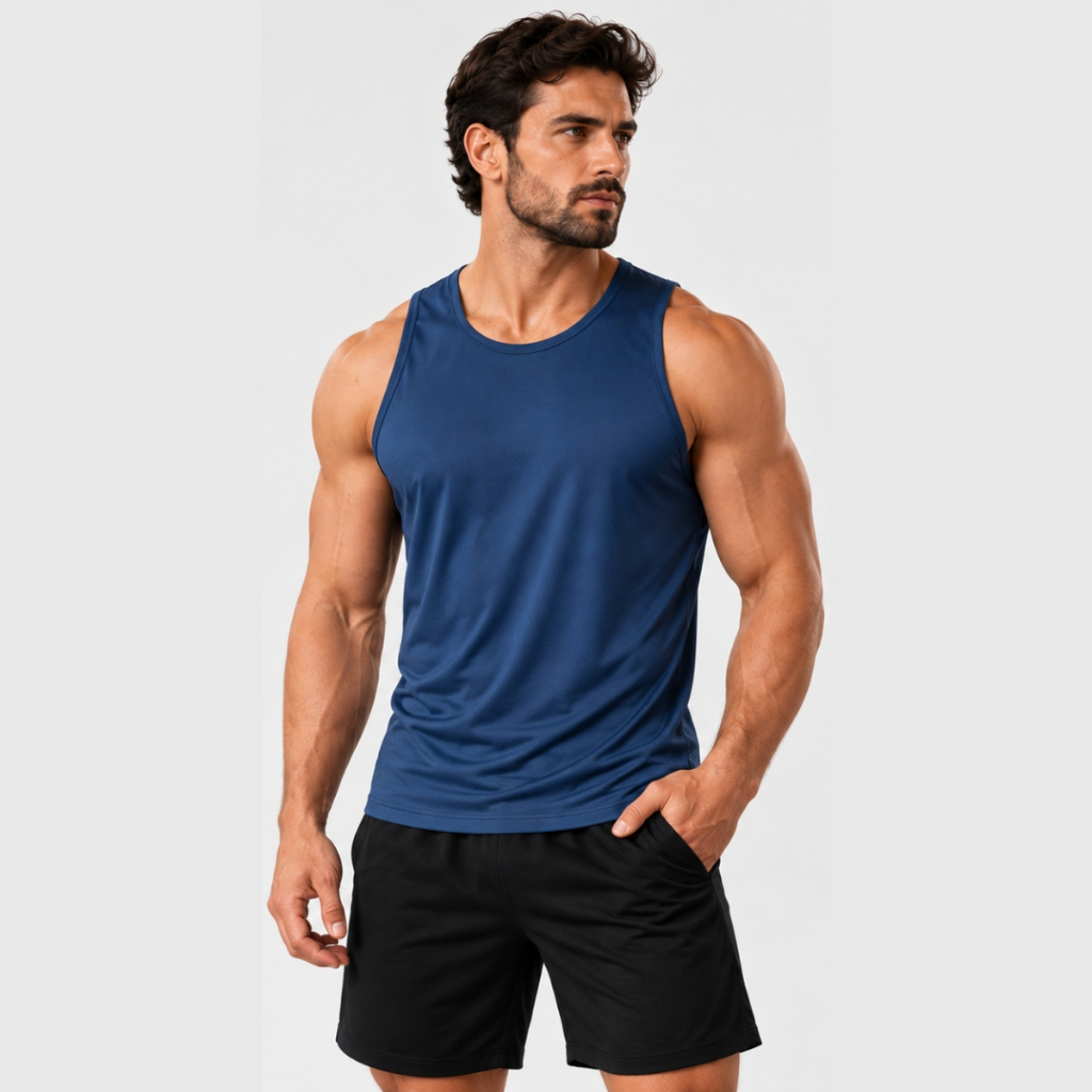 Regata Masculina Fitness Dry Fit Academia Treino Musculação Confortável Leve Respirável Esportiva