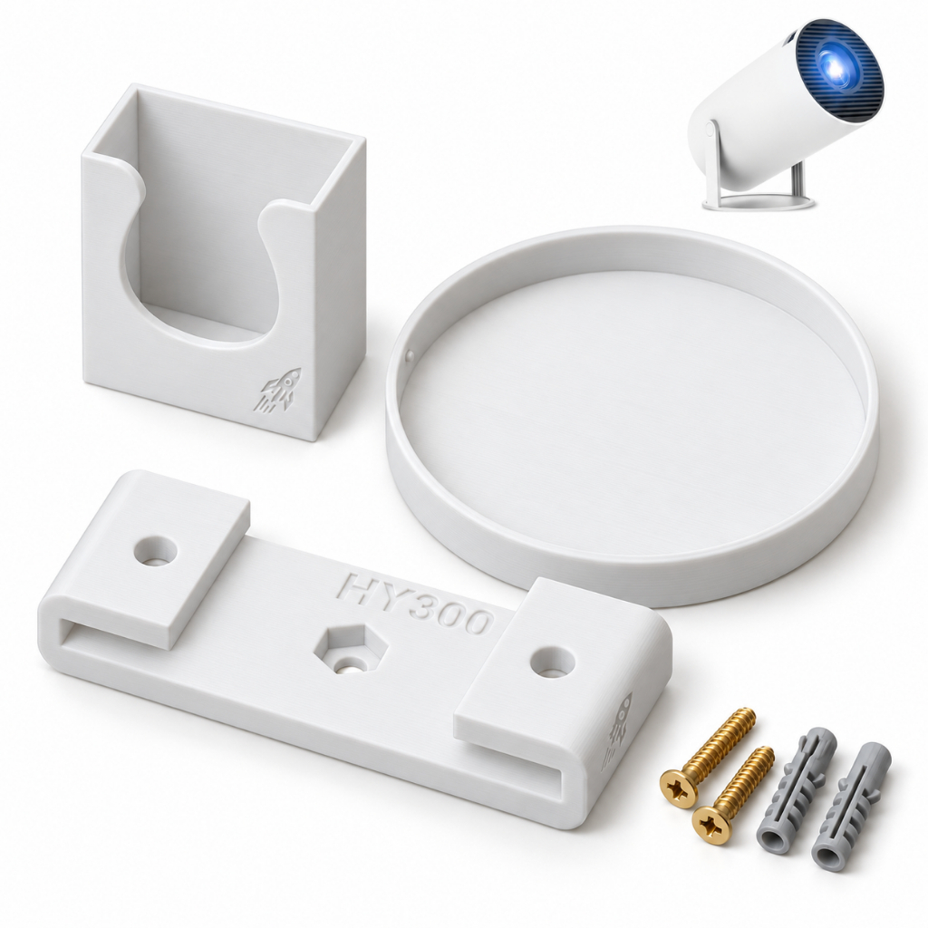 Kit Completo Suporte para Mini Projetor HY300 Fullcam Magcubic Parede Teto Tripé + Tampa de Lente (não inclui projetor)