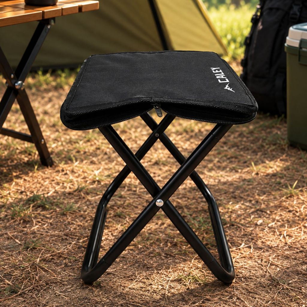 Cadeira Banquinho Dobrável Portátil com Bolsa de Transporte para Camping Pesca e Praia