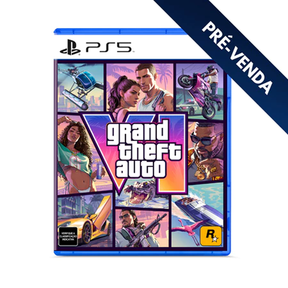 Jogo Grand Theft Auto GTA VI PS5 Vintage Vice City Rockstar Games Pré Venda