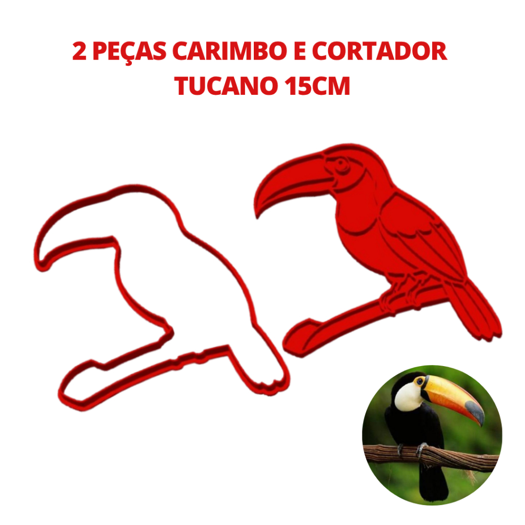 Cortador e Marcador Tucano 15CM Para Cerâmica Argila Biscuit Modelar Massas Confeitaria Decorativa Premium Monand