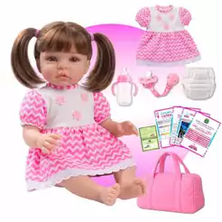 Bebe Reborn Boneca Realista Em Silicone Presente Menina Princesa + itens