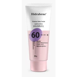 Protetor Solar Facial Hidrabene FPS 60 Efeito Invisível Ácido Hialurônico Alistin Toque Seco 50g