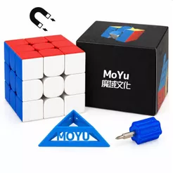 Cubo Profissional Meilong M Magnético Cor Da Estrutura Stikerless com Chave e o 3x3