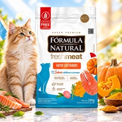 Ração Fórmula Natural Gatos Castrados Adultos Salmão 10,1kg