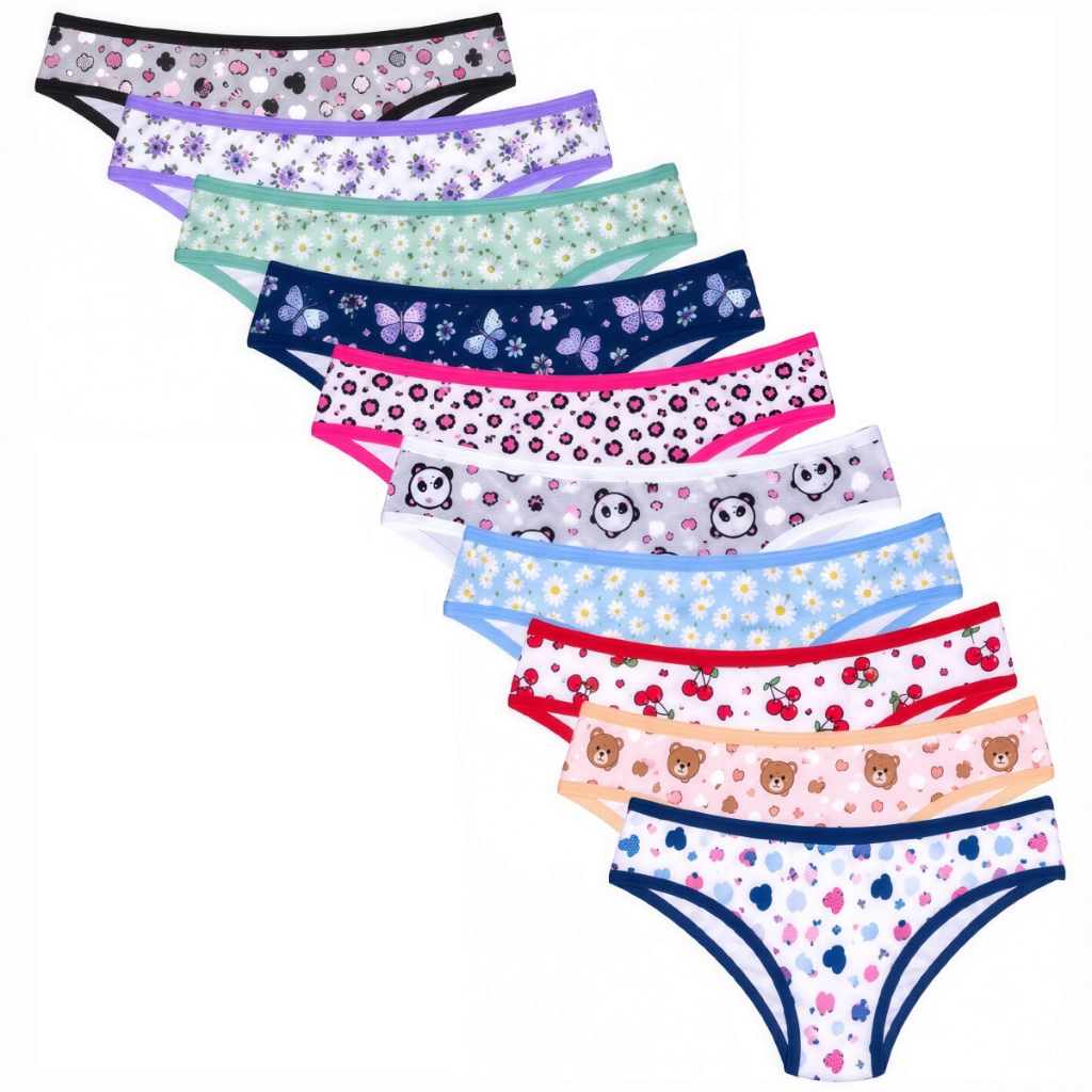 Kit 10 Calcinhas de Algodão Roupas Femininas Tanga Forradas Conforto
