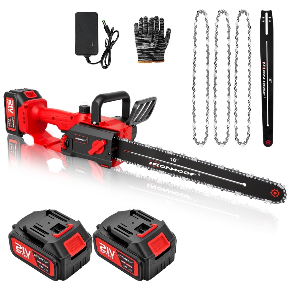 6/16 Polegadas Motosserra Elétrica A Bateria Brushless Potente 3600W 2 Bateria