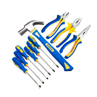 Kit Jogo Completo Ferramentas Martelo Alicates Universal Meia Cana e Corte Chaves De Fenda e Philips