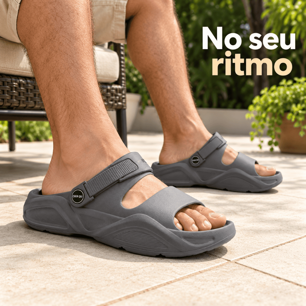 Chinelo Sandália Masculino Nuvem Slide Anatômico Ortopédico Macio Antiderrapante EVA Confortável 2 Em 1 Leve Casa Casual