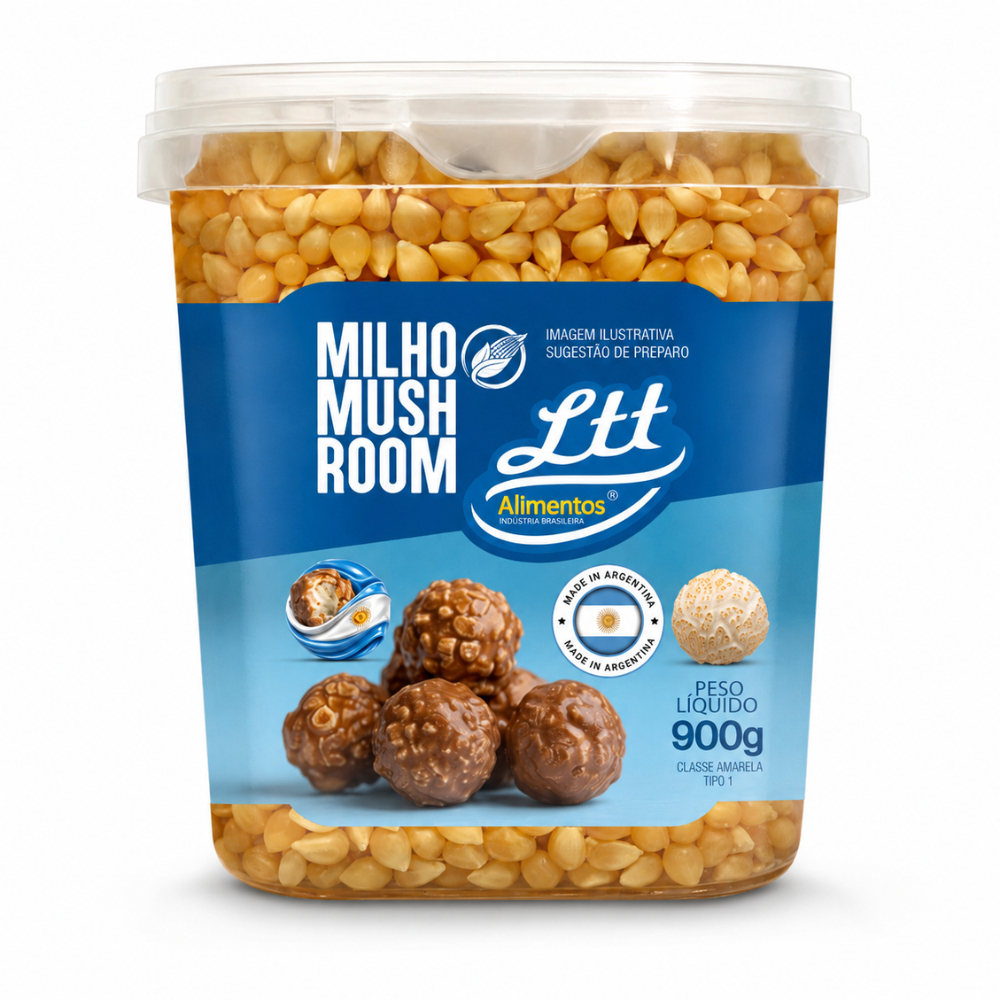 MILHO MUSHROOM ESPECIAL PARA PIPOCA GOURMET - POTE COM 900G - Mais Tempero Oficial