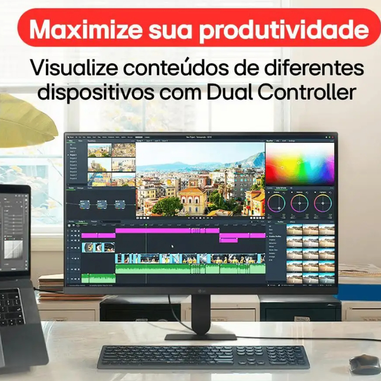 Monitor LG UltraFine 27" 4K UHD IPS - 27U711B — imagem 2 de 2