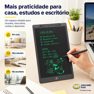 Prancheta De Desenho Para Escrita LCD De 10 Polegadas Crianças , Cor Reutilizável , Tablet , Grafite Eletrônico , Aniver