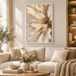 Quadro Decorativo Gigante 80x120 cm Com Moldura Para Sala Quarto Escritório