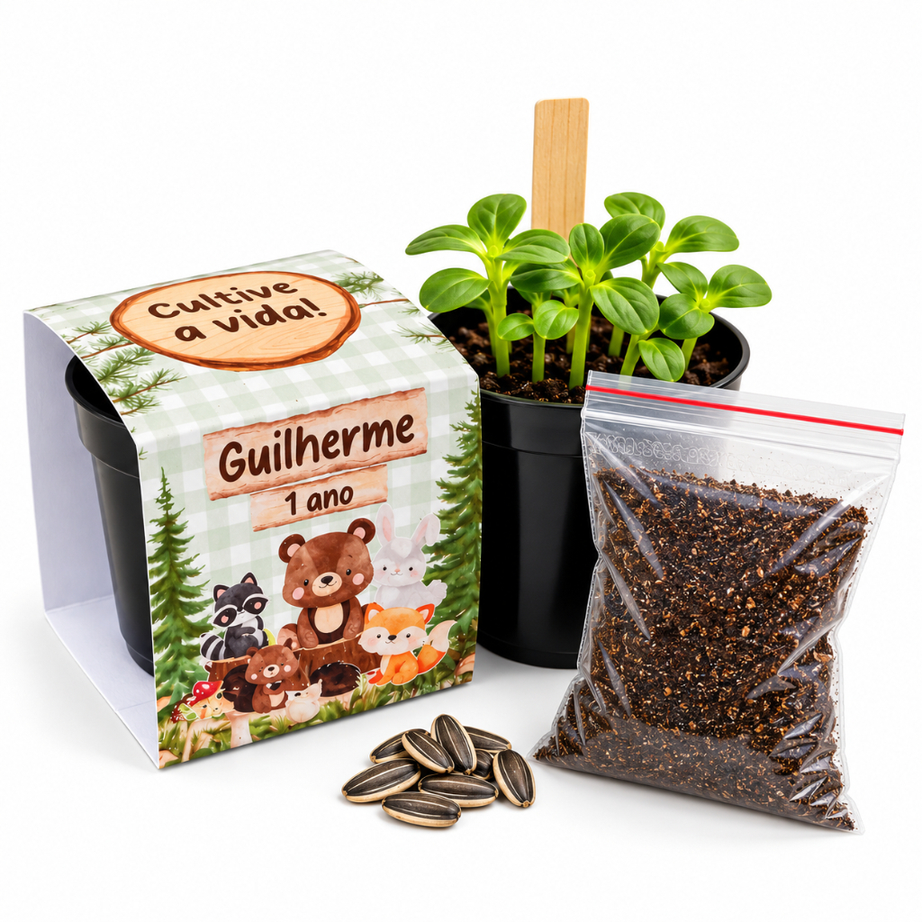 Lembrancinha Para Plantar Personalizada Kit Plantio Bosque Encantado Lembrancinha Ecológica Aniversário