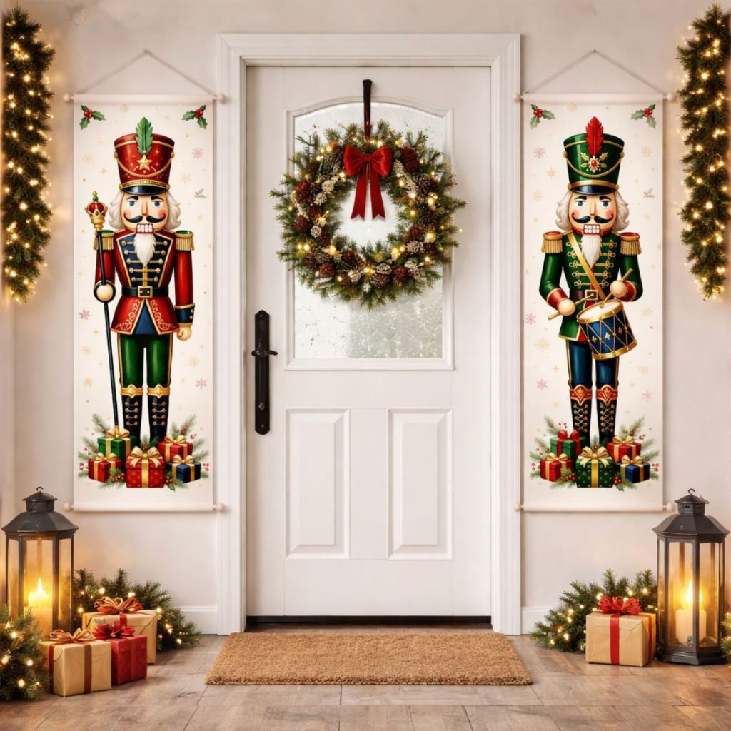 Kit Faixas Decorativas Parede Natal 1,80m Enfeite Natalino Painel Festa Decoração