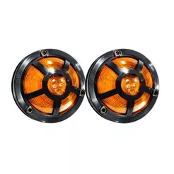 Kit 2 Lanternas Sinaleira Estribo Escada Lateral Âmbar Laranja Compatível Caminhão MB 1113 1114 1313 1315 1513 1518 2013