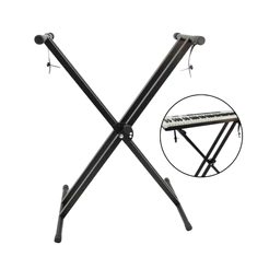 Suporte para Teclado Musical Sonn em X com Ferragem Dupla, Regulagem de Altura, Trava de Segurança e Estrutura Dobrável