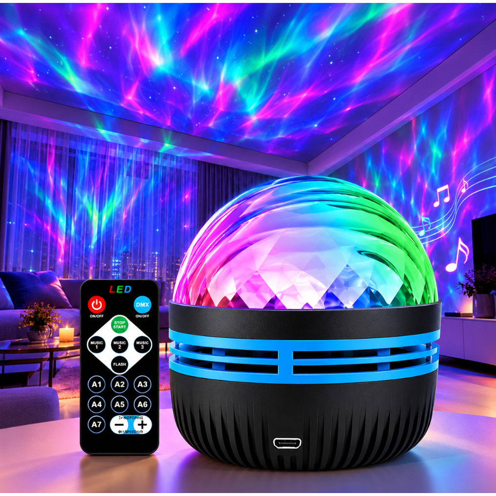 Luminaria Giratoria Estrelada Projetor Ceu Com Estrelas Brilhante Colorido Com Cabo Usb