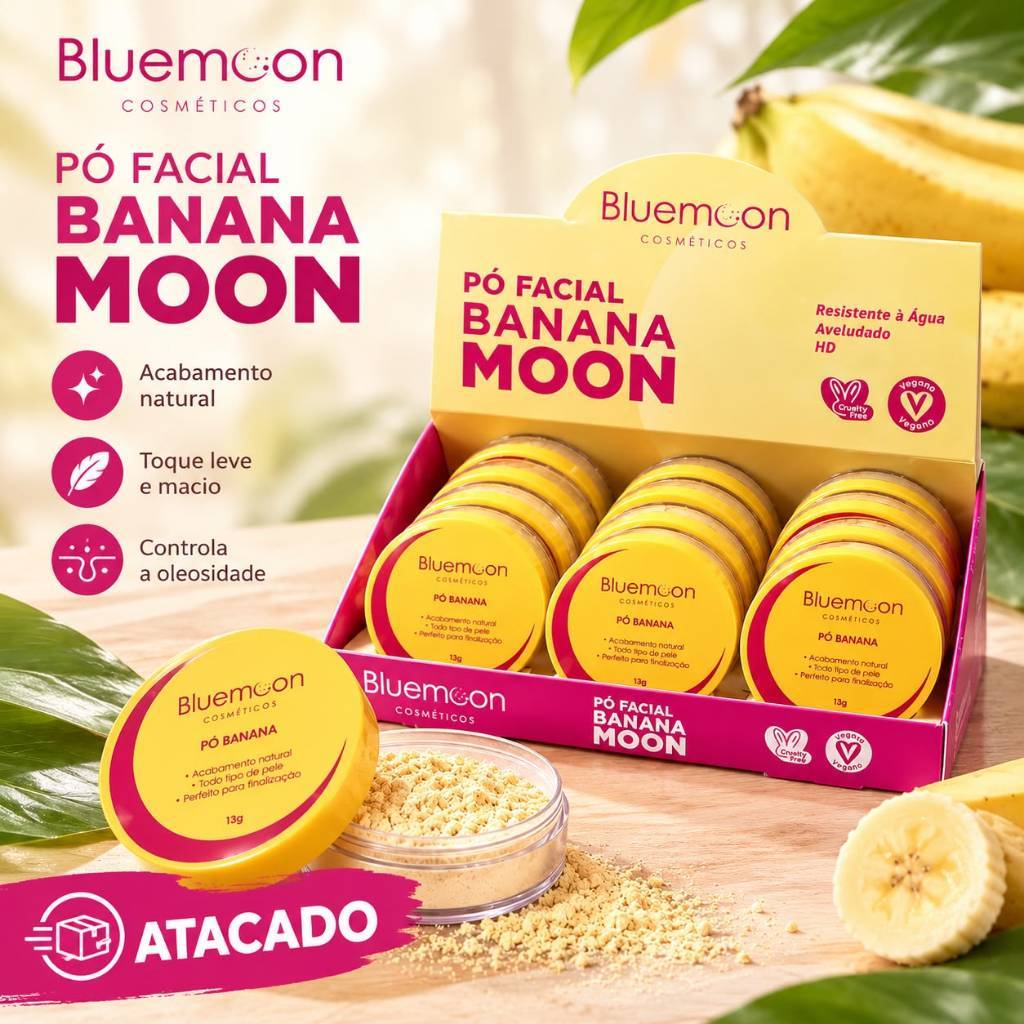 Kit 12 Pó De Banana Fixador Translucido Finalizador Revenda