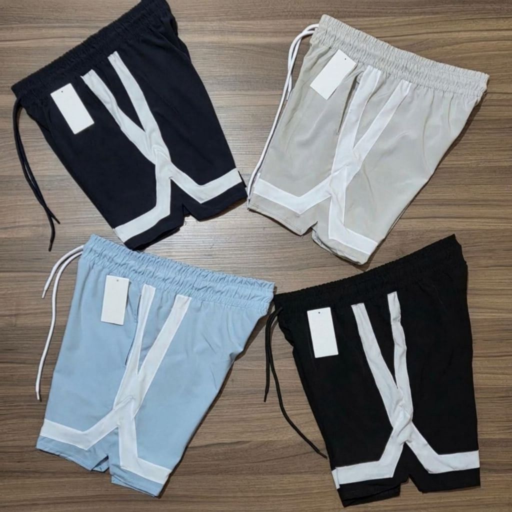 Bermuda Masculina Tactel com Elastano l Leve e Confortável l Academia, Praia, Casual -