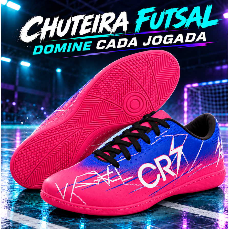 Chuteira Masculina de Salão Adulto 38 ao 43 Futebol Profissional Confortável e Estilosa Promoção