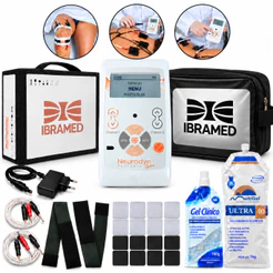Neurodyn Portatil System Ibramed TENS FES Eletroestimulacao Fisioterapia Com Bolsa E Brindes