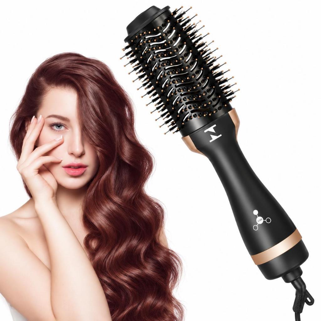 Escova Secadora 3 em 1 1500W | Seca, Alisa e Modela os Cabelos com Facilidade
