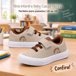 Tenis Velcro De Menino Infantil | Conforto, Estilo e Praticidade Para Seu Filho 20 ao 35 | COMPRE JÁ