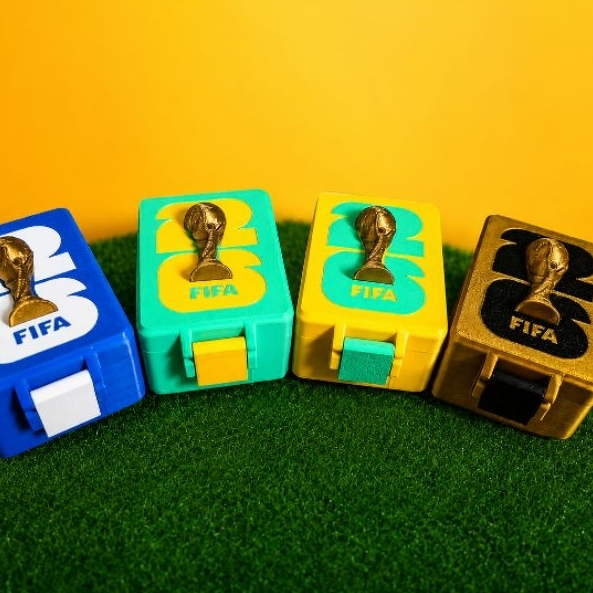 Porta Figurinhas Copa do Mundo - Organização Eficiente e Transporte Prático - Branco
