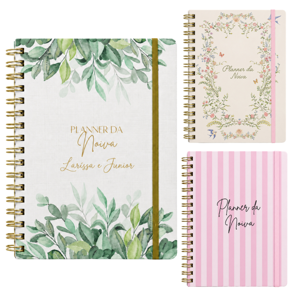 Planner da Noiva Personalizado Com Nome A5 Agenda Caderno Organizador de Casamento Presente Noiva