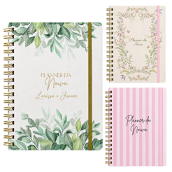 Planner da Noiva Personalizado Com Nome A5 Agenda Caderno Organizador de Casamento Presente Noiva