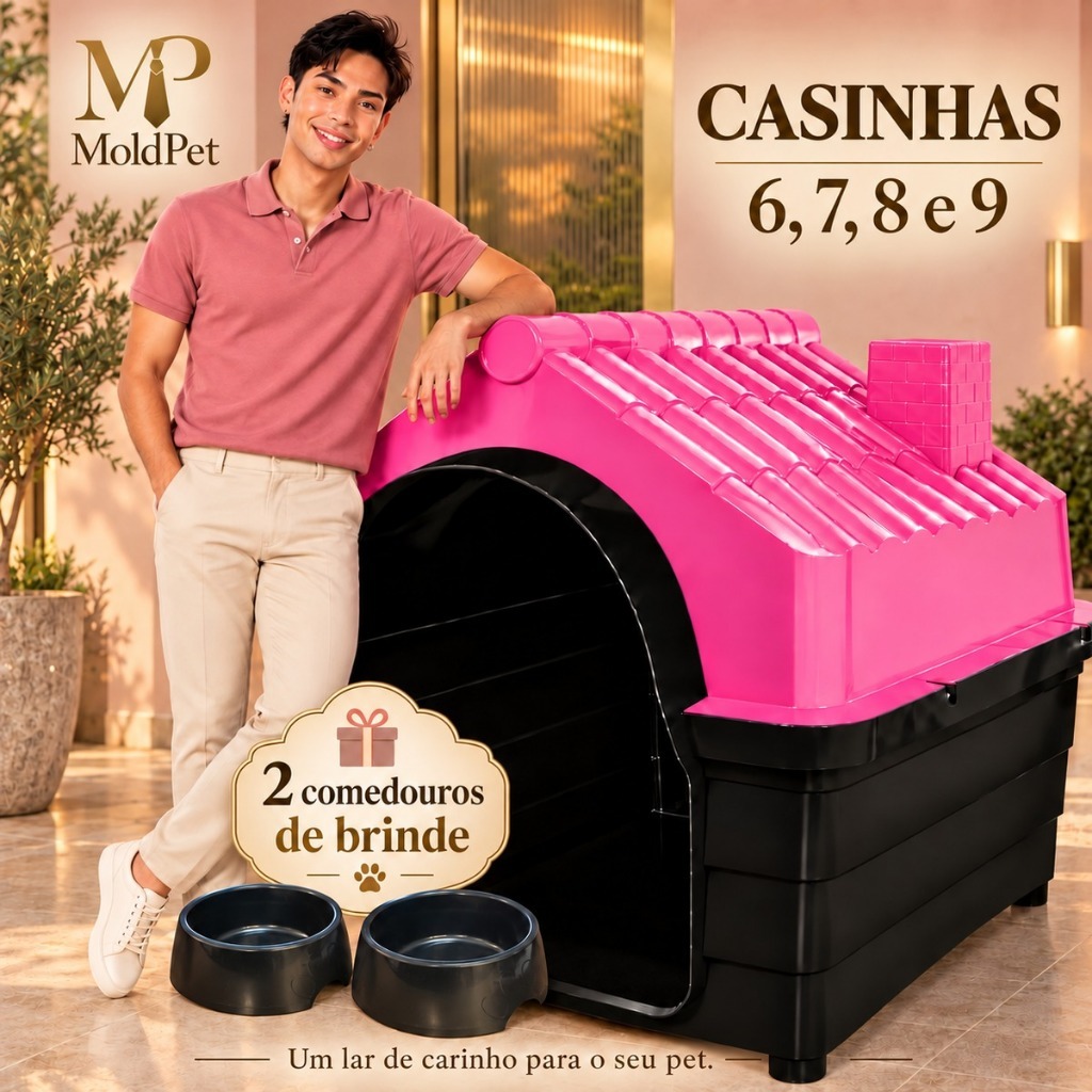 Casa Casinha Plástica Para Cachorro N6 N7 N8 N9 Porte Médio e Grande Extra Grande Big