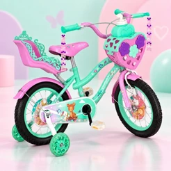 Bicicleta Infantil Verde Menina Aro 16 Lovers 1 Led Premium