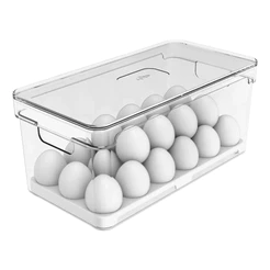 Organizador de Geladeira para Ovos com Tampa 14, 21 e 36 Unidades - Linha Clear Fresh - OU