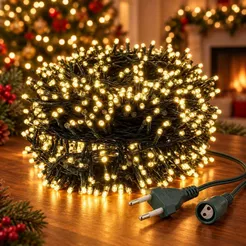 Pisca Pisca strobo 30m 1200 LEDs Branco Quente 110v 220v Efeito Estrobo Natalino cordão fio verde natal decoração