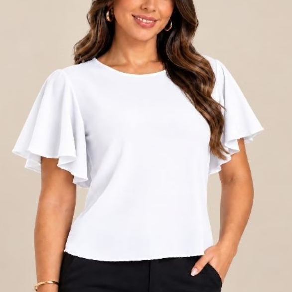 Blusa Feminina Basica Branca T-shirt Cores Váriadas Tamanhos P ao EXG Envio Rápido