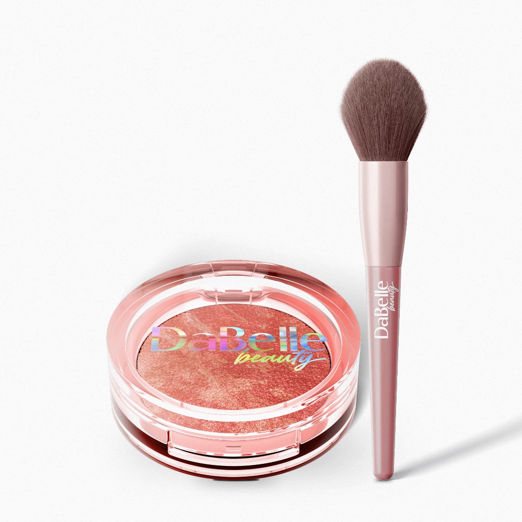 Kit Blush + Pincel - Dabelle Beauty em Oferta na Shopee