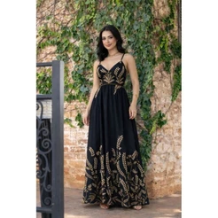 VESTIDO FEMININO LONGO ESTAMPADO LUXO ELEGANTE ALÇA REGULAVEL PREMIUM EXCLUSIVO PRIMAVERA VERÃO NATAL E ANO NOVO