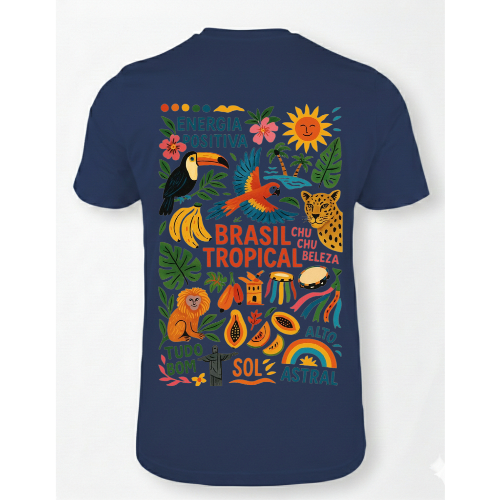 Camiseta Verão Estampada Unissex 100% Algodão – Camisa Praia Sol Tropical Streetwear Casual Várias Cores