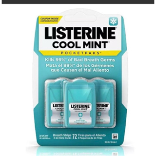 Listerine Pocketpaks Breath Strips, Cool Mint, 72 tiras em Oferta na Shopee