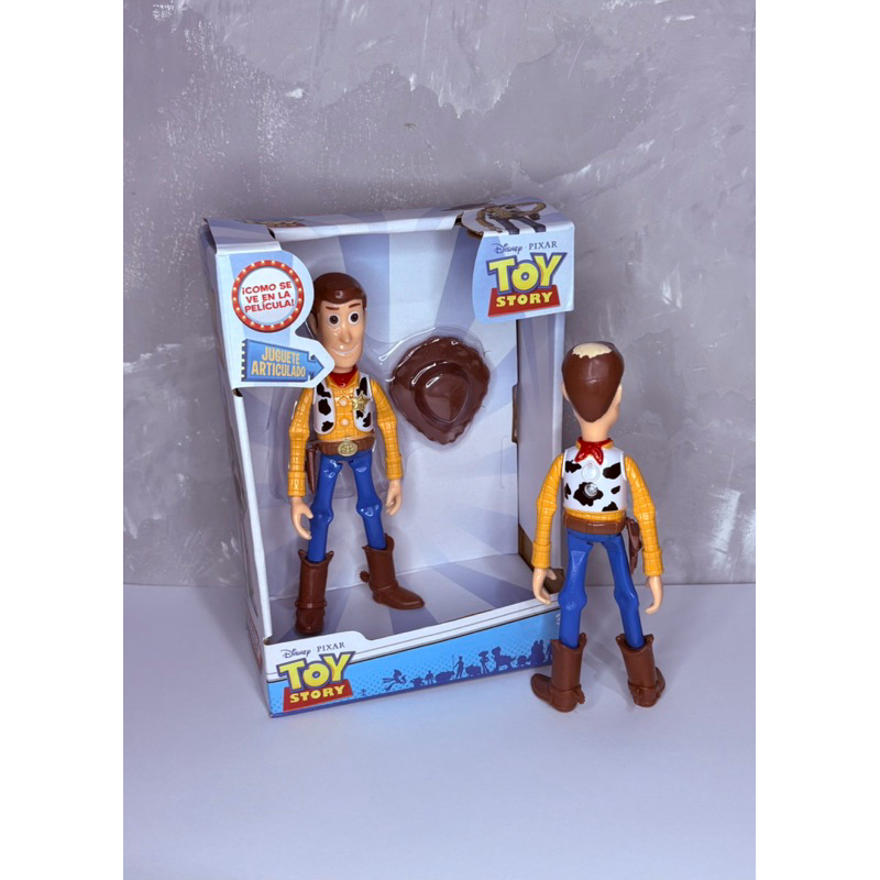 Boneco Woody Calvo Articulável 14cm na caixa Disney Toy Story 5 Lançamento Pixar Cinema Action Figure