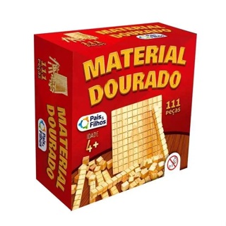 Material Dourado - Brinquedo Educativo 111 Peças Pais e Filhos - Pais & Filhos em Oferta na Shopee