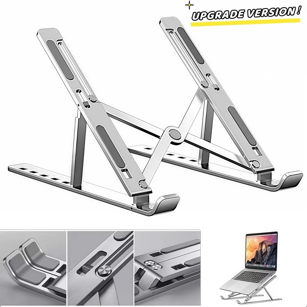 Suporte Notebook Alumínio Dobrável | Portátil Refrigerador Home Office em Oferta na Shopee