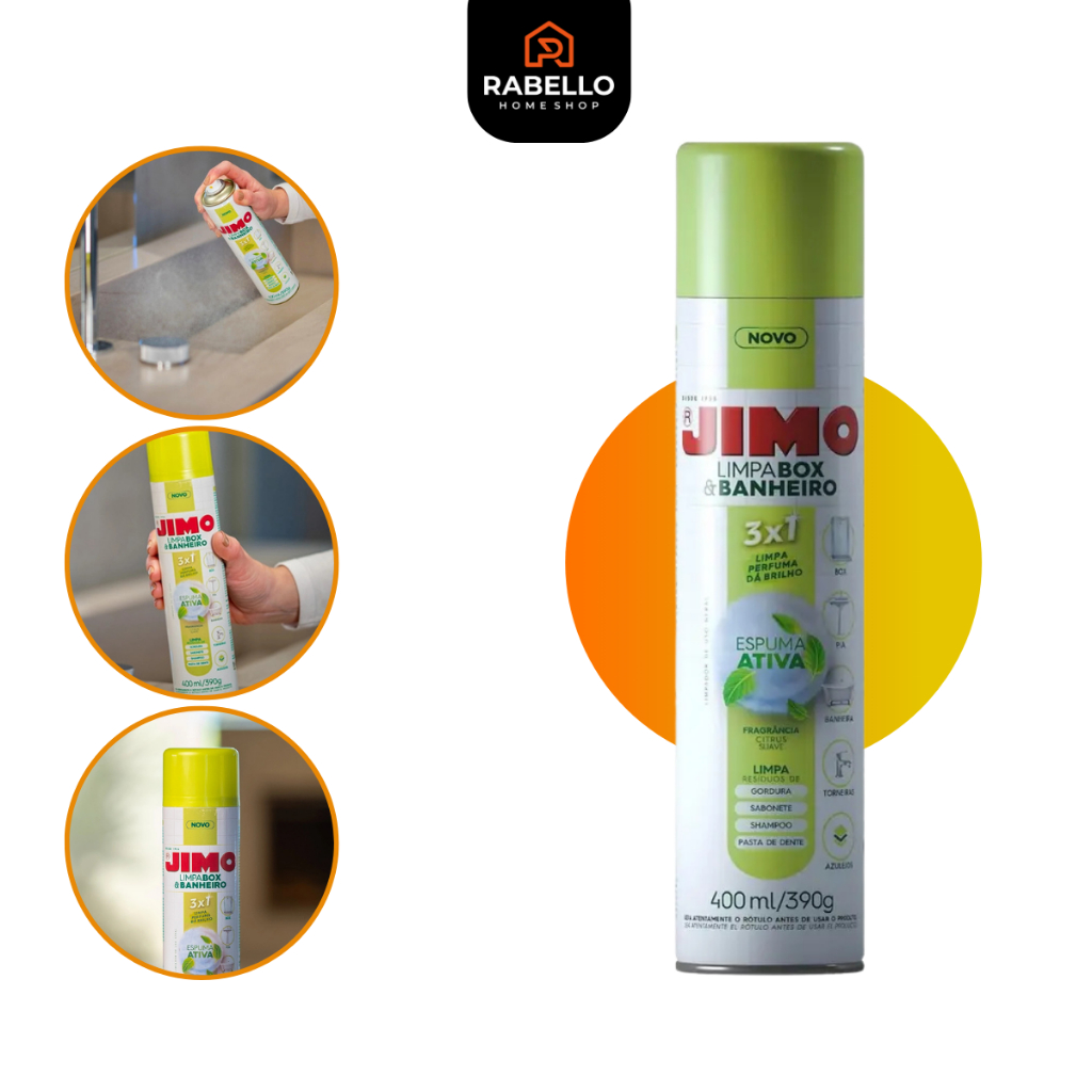 Limpa Jimo Box e Banheiro Vidros Spray Limpeza Profunda Profissional 400ML Desengordurante Multi em Oferta na Shopee